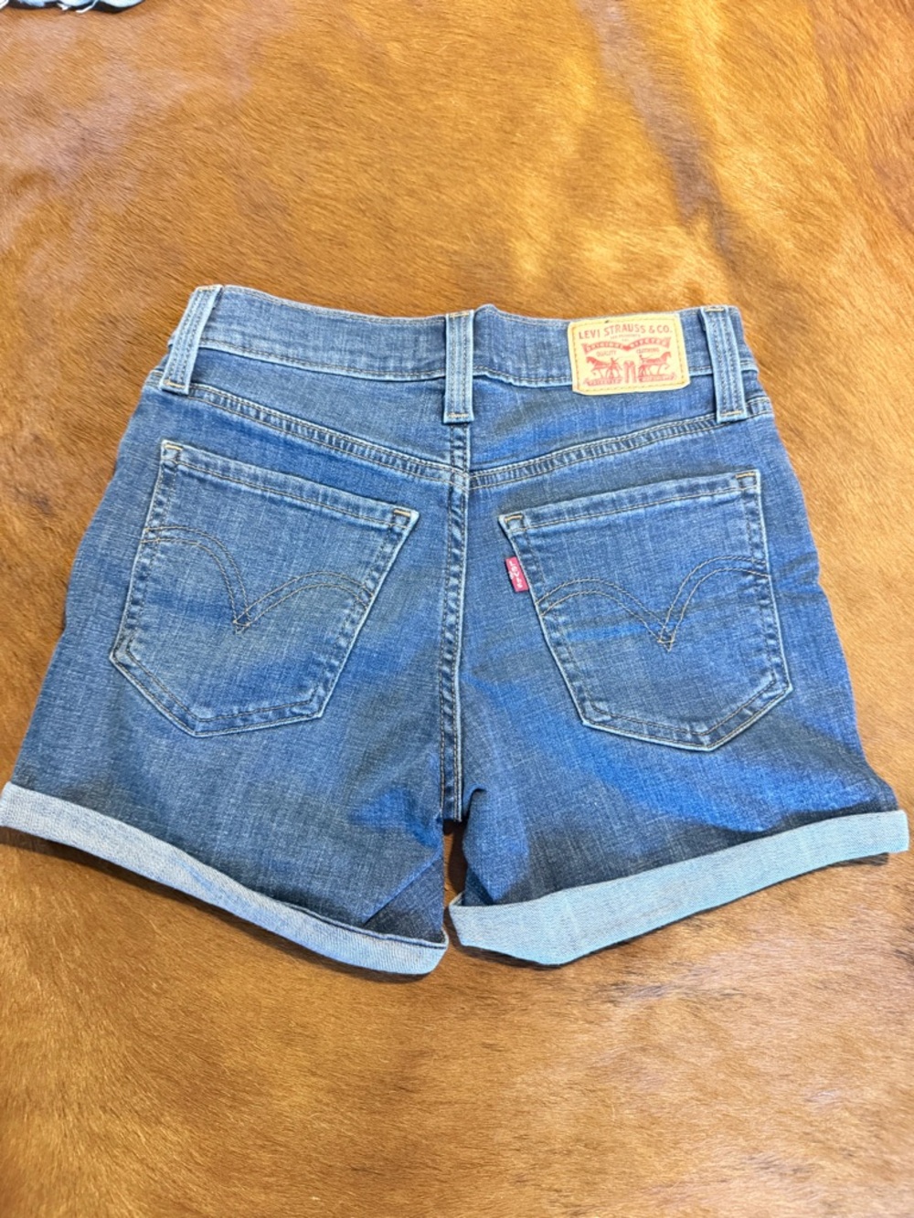 Levi's Blue Rolled-Hem Women's Denim Shorts